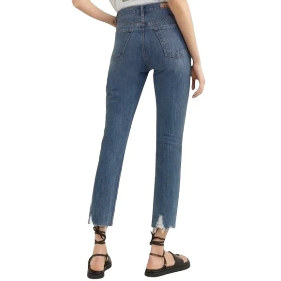 GRLFRND Karolina high rise skinny cropped jeans in Forget Me Never Size 29 NEW - Picture 5 of 8